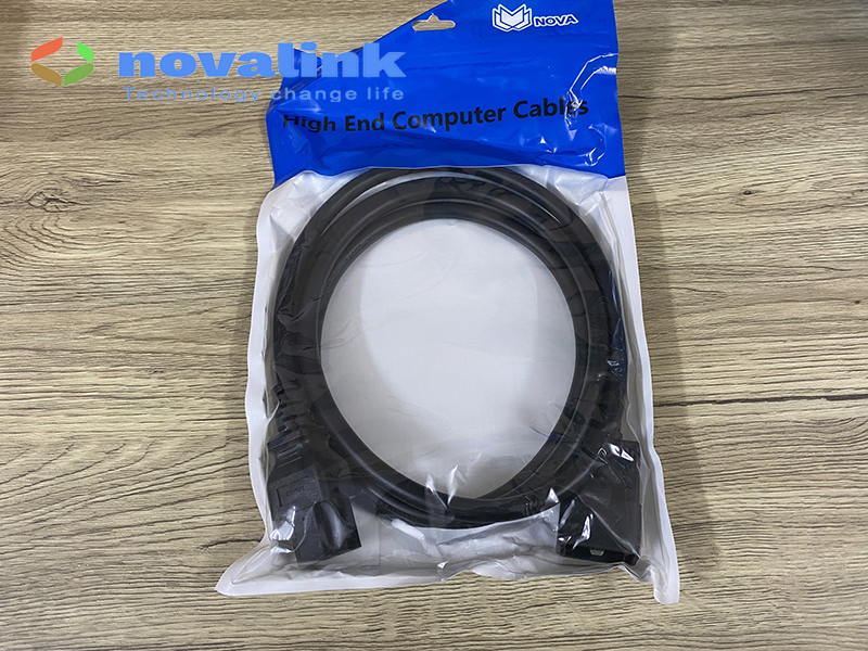 Dây nguồn server chuẩn C20, C21 lõi 3 x 2.08mm Novalink NV-56009A lõi đồng 100% dài 2m siêu tốt